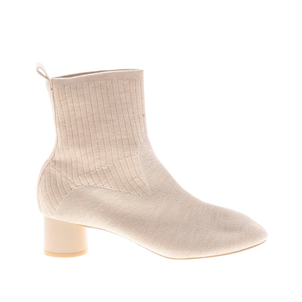 Chic EUC Vivaia Zoe Beige Wool Ankle Booties Sz 39/8 women